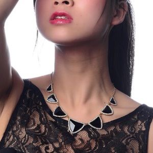 Amrita Singh Jet Black Crystal Necklace